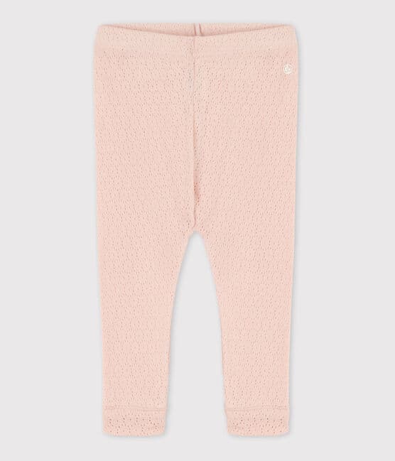 Leggings de algodón calado para bebé rosa SALINE