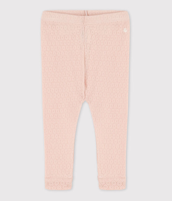 Leggings de algodón calado para bebé rosa SALINE