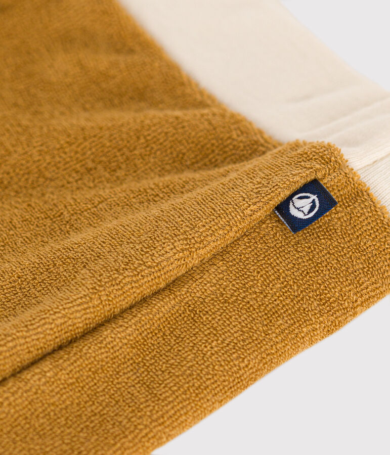 Pantal&oacute;n corto de rizo de beb&eacute; amarillo