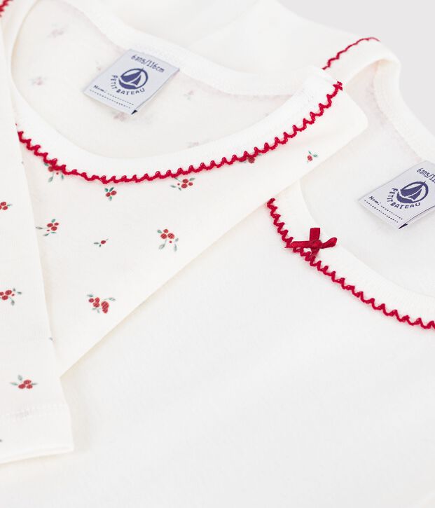 Juego de camisetas infantiles de algod&oacute;n de manga larga con estampado multicolor