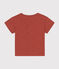 Camiseta de manga corta de punto flameado para bebé marron FAMEUX
