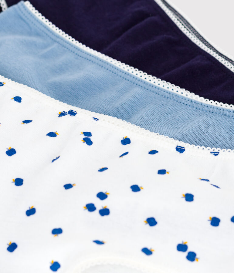 Juego de culottes infantiles de algod&oacute;n con estampado de manzanas multicolor
