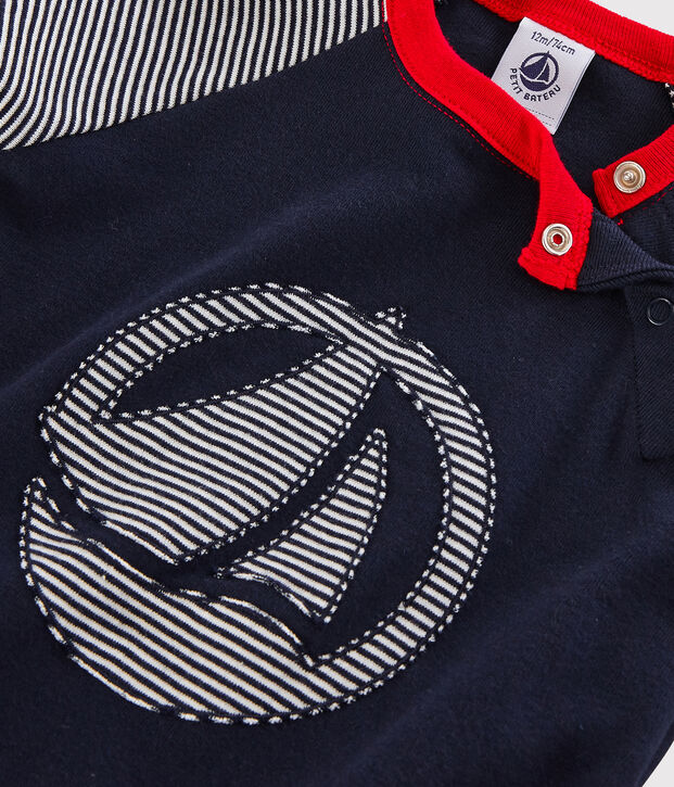 Camiseta color block para beb&eacute; ni&ntilde;o azul/blanco