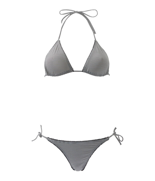 Bikini milrayas para mujer azul/blanco
