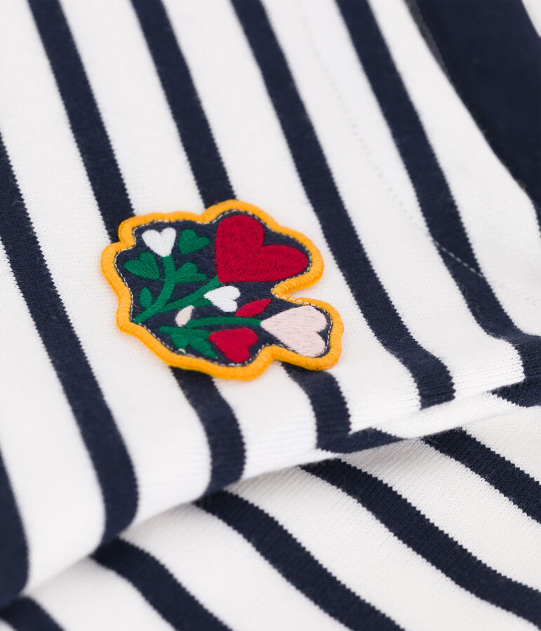 Marinera de algod&oacute;n de ni&ntilde;a blanco MARSHMALLOW/azul SMOKING