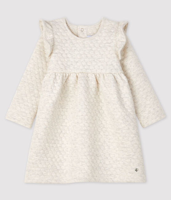 Vestido de manga larga para bebé niña beige MONTELIMAR CHINE
