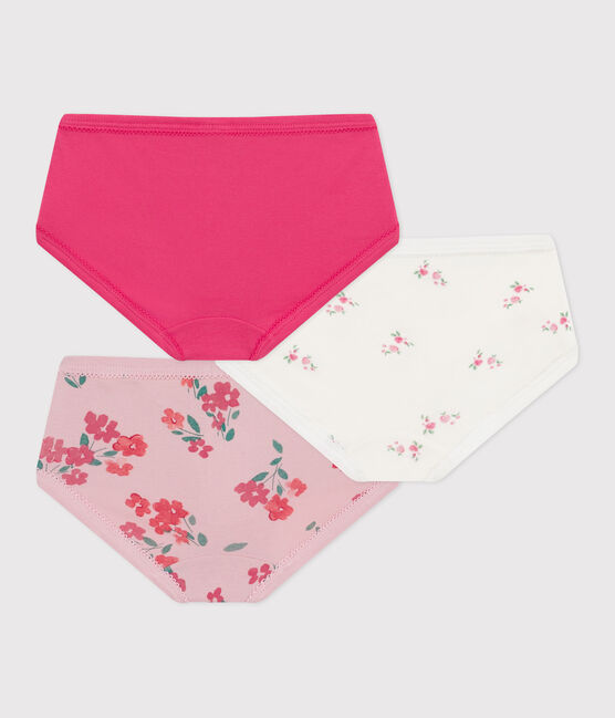 Juego de braguitas infantiles de algodón de talle alto con estampado de flores variante 1