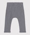 Pantalón de algodón ecológico de bebé azul SMOKING/blanco MARSHMALLOW
