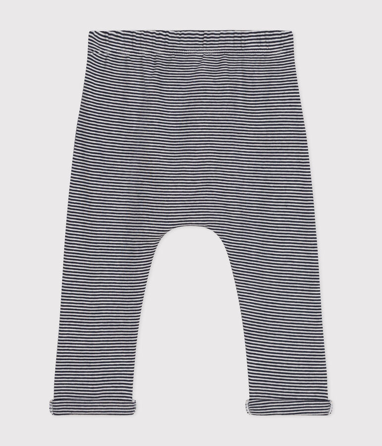 Pantal&oacute;n de algod&oacute;n ecol&oacute;gico de beb&eacute; azul SMOKING/blanco MARSHMALLOW