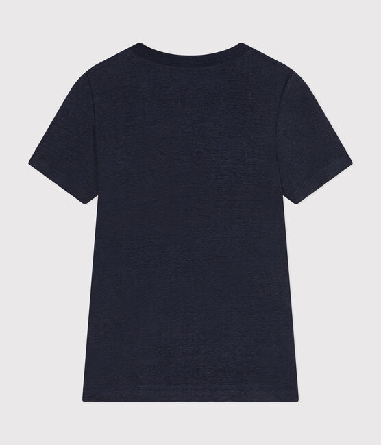 Camiseta, La Icónica de lino de mujer azul SMOKING