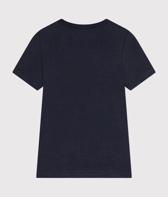 Camiseta, La Icónica de lino de mujer azul SMOKING