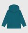 Sudadera infantil de algodón liso con capucha y cremallera verde DRAGONFLY