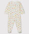 Pijama de muletón para bebé blanco MARSHMALLOW/blanco MULTICO