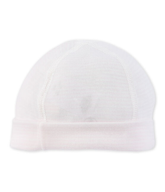 Gorro de primera puesta milrayas para bebé rosa VIENNE/blanco LAIT