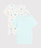 Lote de 2 camisetas de manga corta de gatos de colores de niña variante 1