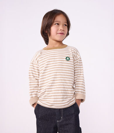 Camiseta infantil de manga larga a rayas