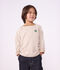 Camiseta infantil de manga larga a rayas beige/crudo/beige