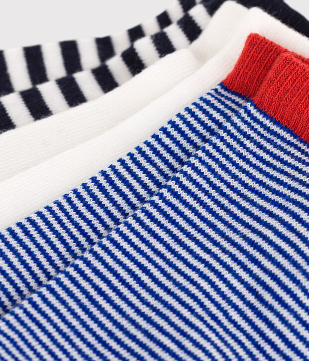 3 PARES DE CALCETINES DE ALGOD&Oacute;N A RAYAS PARA NI&Ntilde;O multicolor