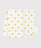 Pijama con estampado de colores amarillas de niña/niño de túbico de algodón orgánico blanco MARSHMALLOW/amarillo OCRE