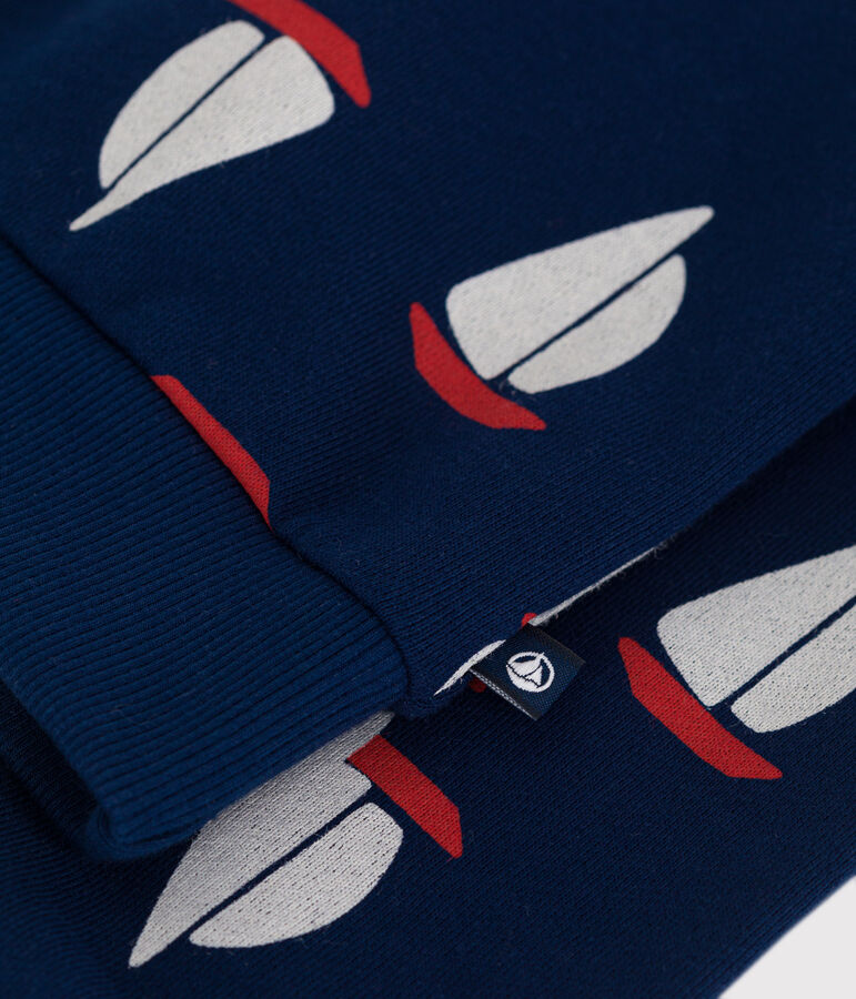 Sudadera infantil de algod&oacute;n con estampado azul/multicolor