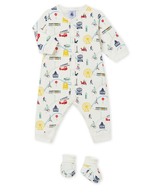 Conjunto de pijama y patucos para bebé niño blanco MARSHMALLOW/blanco MULTICO