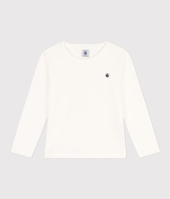 Camiseta de manga larga para niño blanco MARSHMALLOW