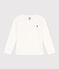 Camiseta de manga larga para niño blanco MARSHMALLOW