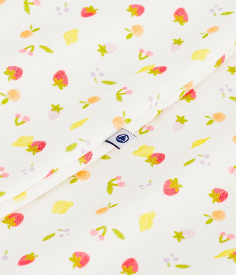 Saco para beb&eacute; de algod&oacute;n con estampado de peque&ntilde;as frutas TOG 0,5 blanco MARSHMALLOW/blanco MULTICO
