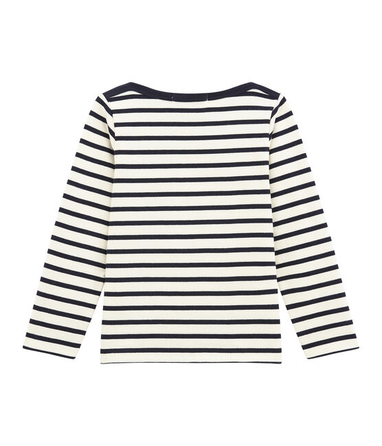 Jersey marinero infantil para niño beige COQUILLE/azul SMOKING