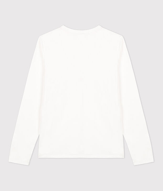 Camiseta de algod&oacute;n Le Droit con cuello de pico para mujer blanco