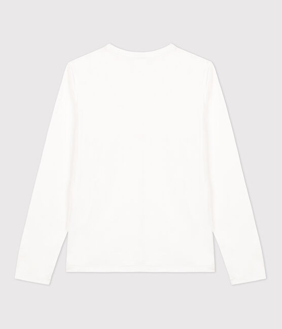 Camiseta de algodón Le Droit con cuello de pico para mujer blanco ECUME