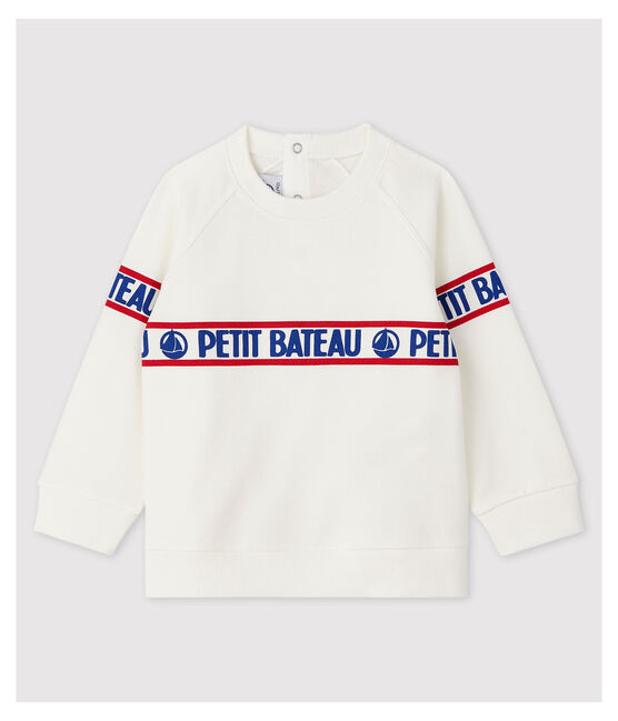 Sudadera de felpa de bebé niño blanco MARSHMALLOW