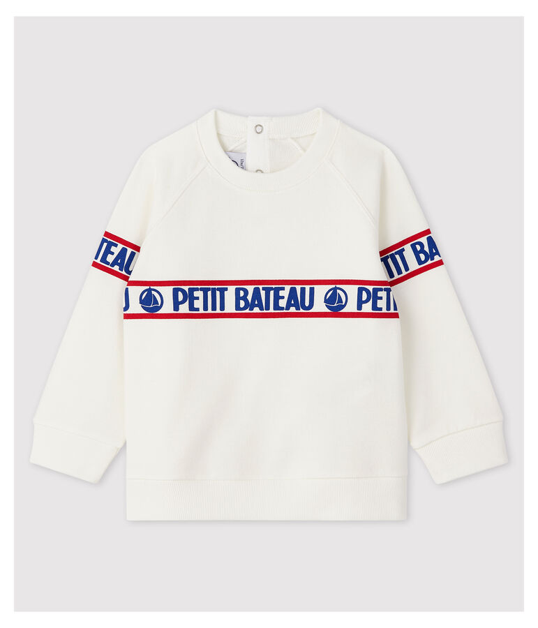 Sudadera de felpa de beb&eacute; ni&ntilde;o blanco MARSHMALLOW