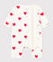 Mono largo acolchado de algodón para bebé blanco MARSHMALLOW/rojo TERKUIT