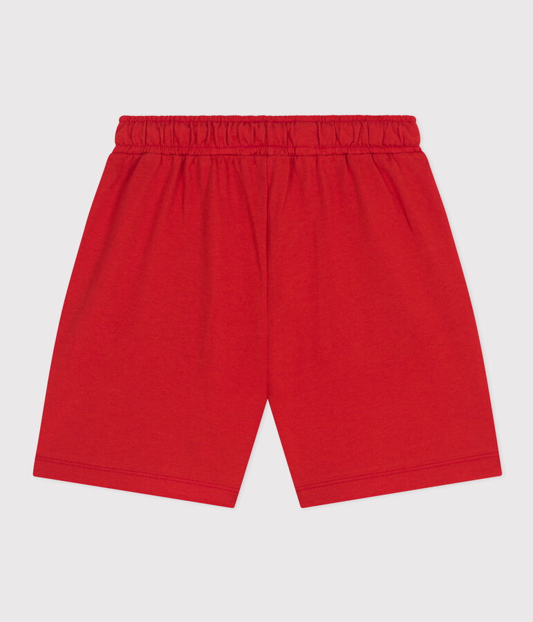 Pantal&oacute;n corto de algod&oacute;n para ni&ntilde;o rojo