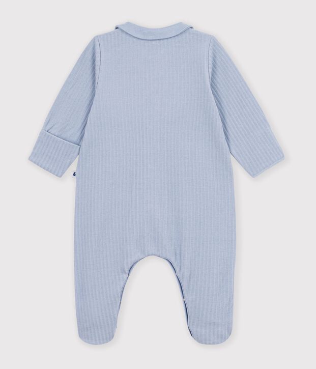 Pijama de terciopelo con cuello liso para beb&eacute; POLAIRE