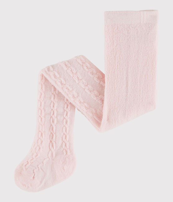 Leotardos de lana para bebé niña rosa MINOIS