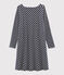 Vestido con manga larga para mujer azul SMOKING/beige COQUILLE