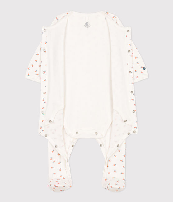 Bodyjama de túbico con flores blanco MARSHMALLOW/blanco MULTICO