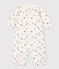 Mono saco de algodón estampado para bebé blanco MARSHMALLOW/blanco MULTICO