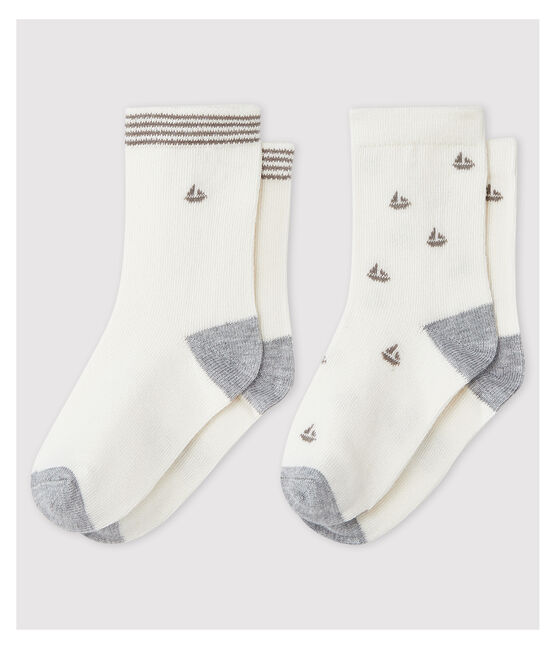 Lote de 2 pares de calcetines con dibujo de bebé niño variante 1