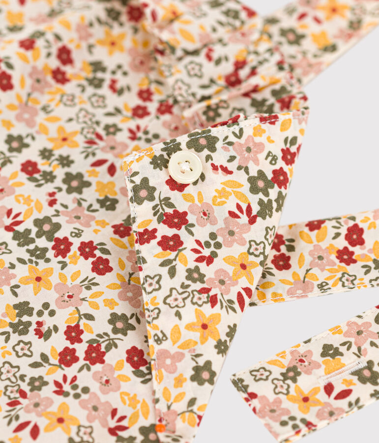 Peto corto de popelina para ni&ntilde;a crudo/multicolor