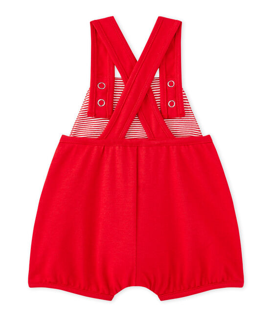 Peto corto bebé niña en jersey tupido rojo TERKUIT