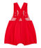 Peto corto bebé niña en jersey tupido rojo TERKUIT