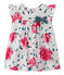 Vestido de bebé niña mangas con volantes estampado blanco MARSHMALLOW/blanco MULTICO