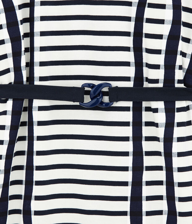 Vestido Kimono blanco/azul