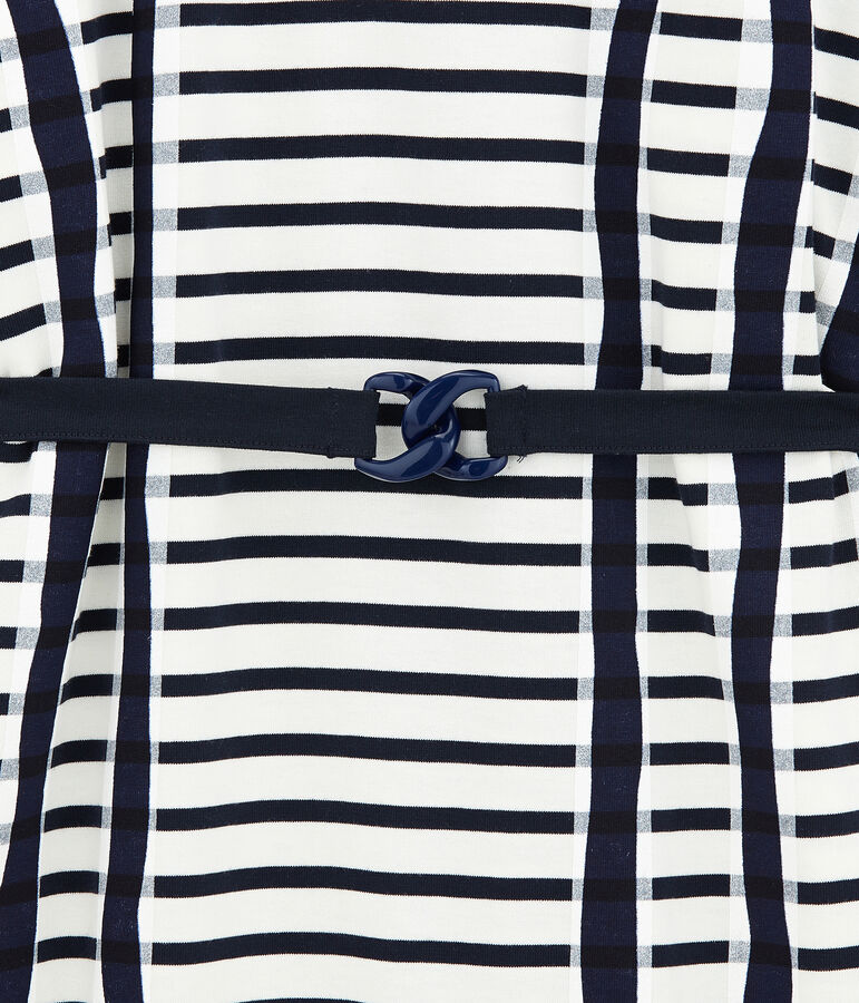 Vestido Kimono blanco MARSHMALLOW/azul SMOKING