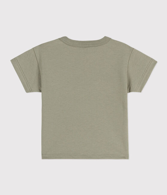 Camiseta de manga corta de punto con motivo para bebé verde MARECAGE