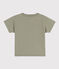 Camiseta de manga corta de punto con motivo para bebé verde MARECAGE