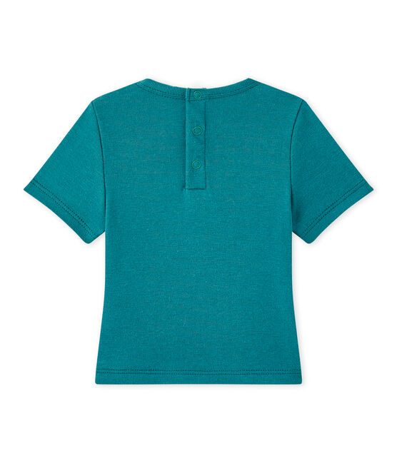 Camiseta bebé niño liso verde Olivier